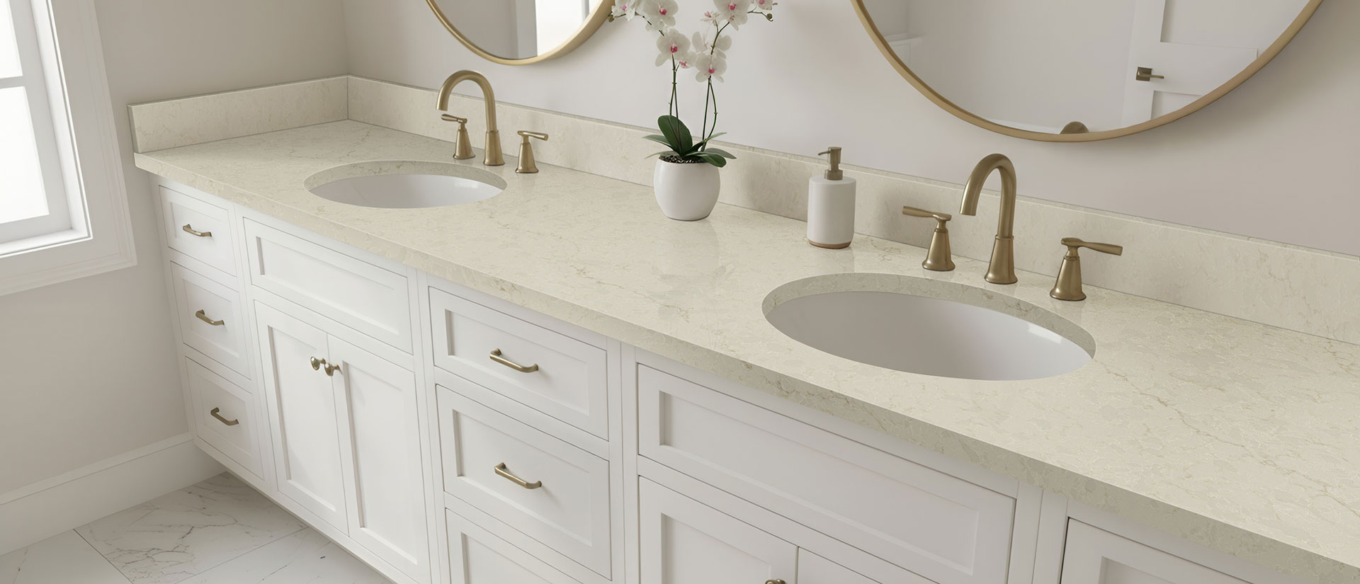 MarfiTaj ™ countertop in a bathroom — view 2