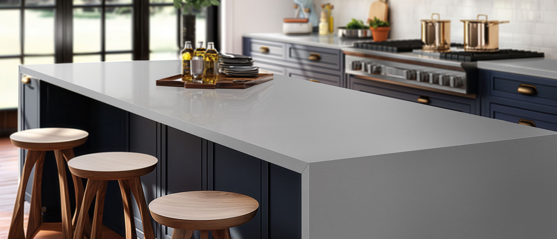 Meridian Gray ® countertop in a kitchen — view 2
