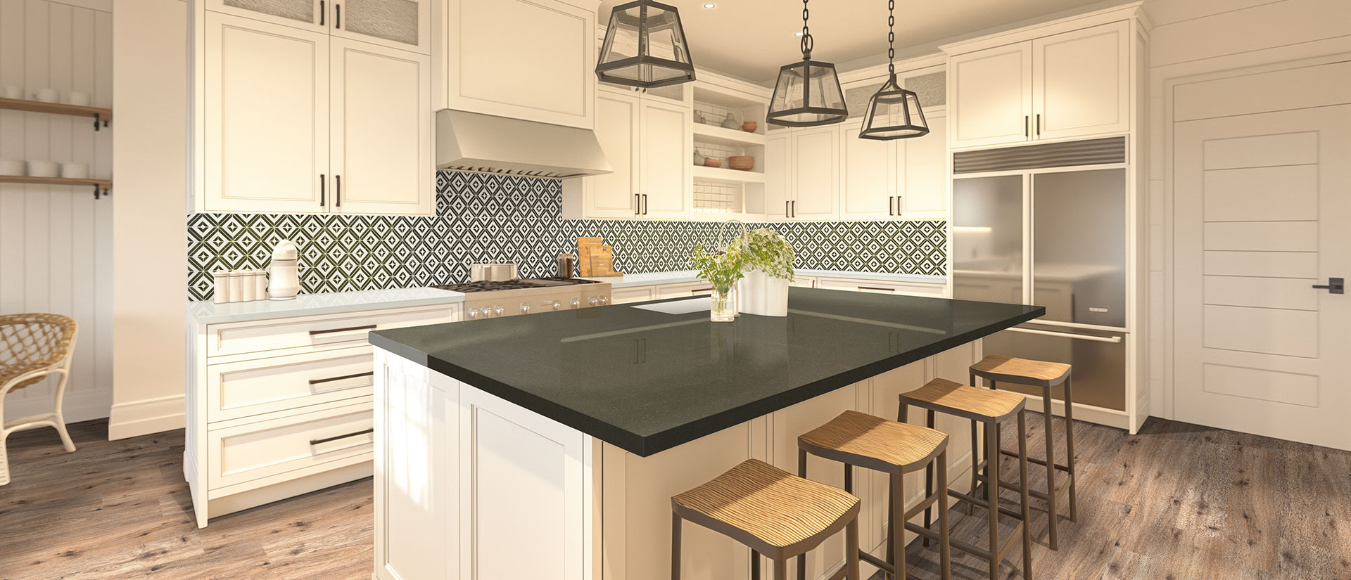 Midnight Majesty ® countertop in a kitchen