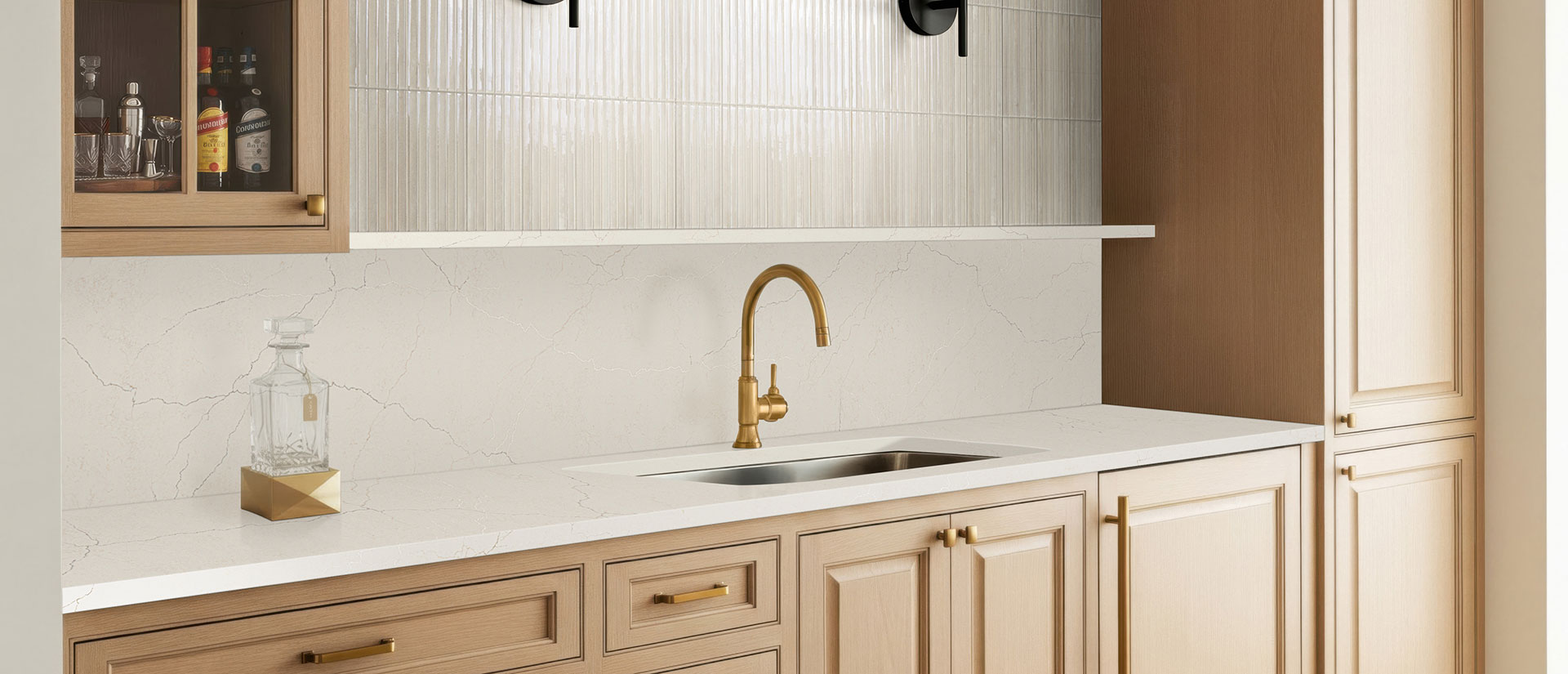 Miraggio Taj Honed ™ countertop in a kitchen