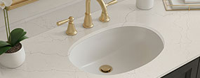 Miraggio Taj Honed ™ countertop in a bathroom