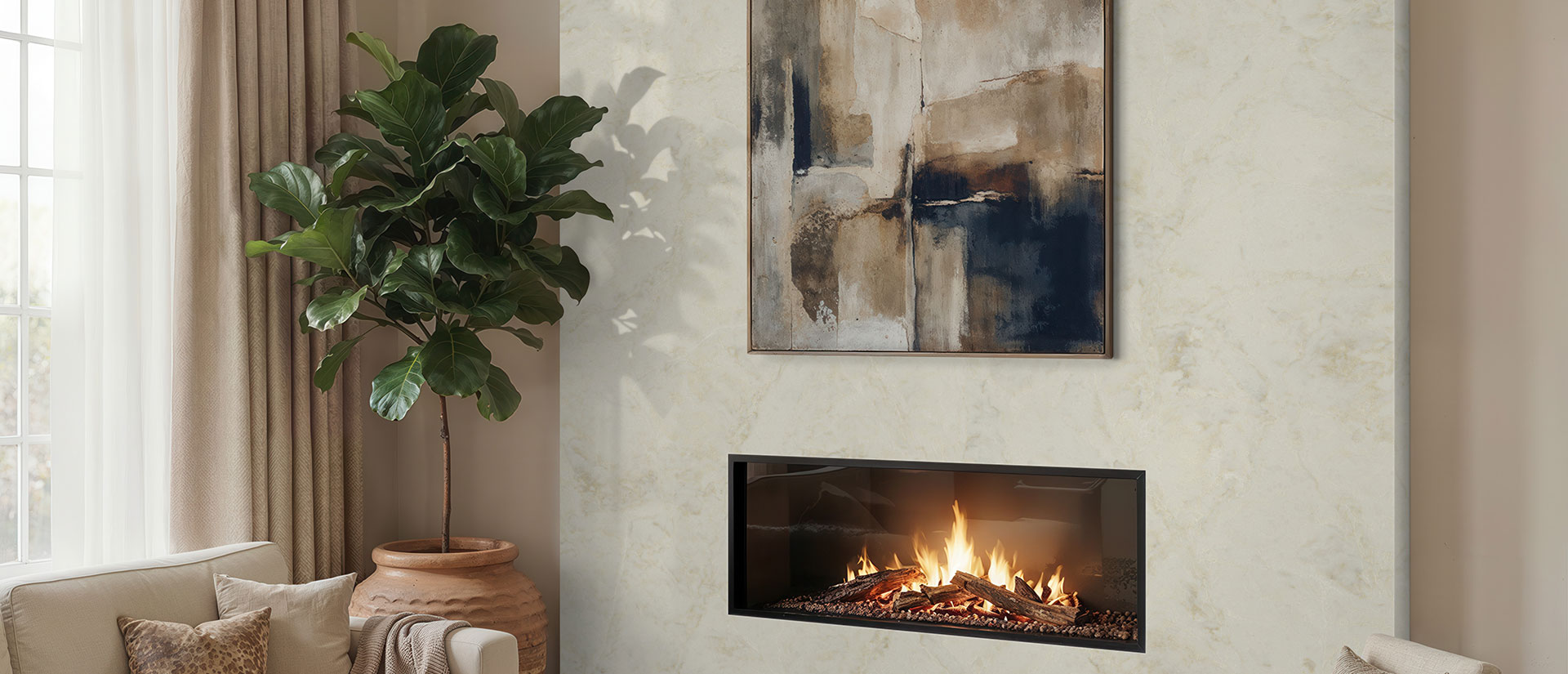 Serataj ™ countertop in a living room