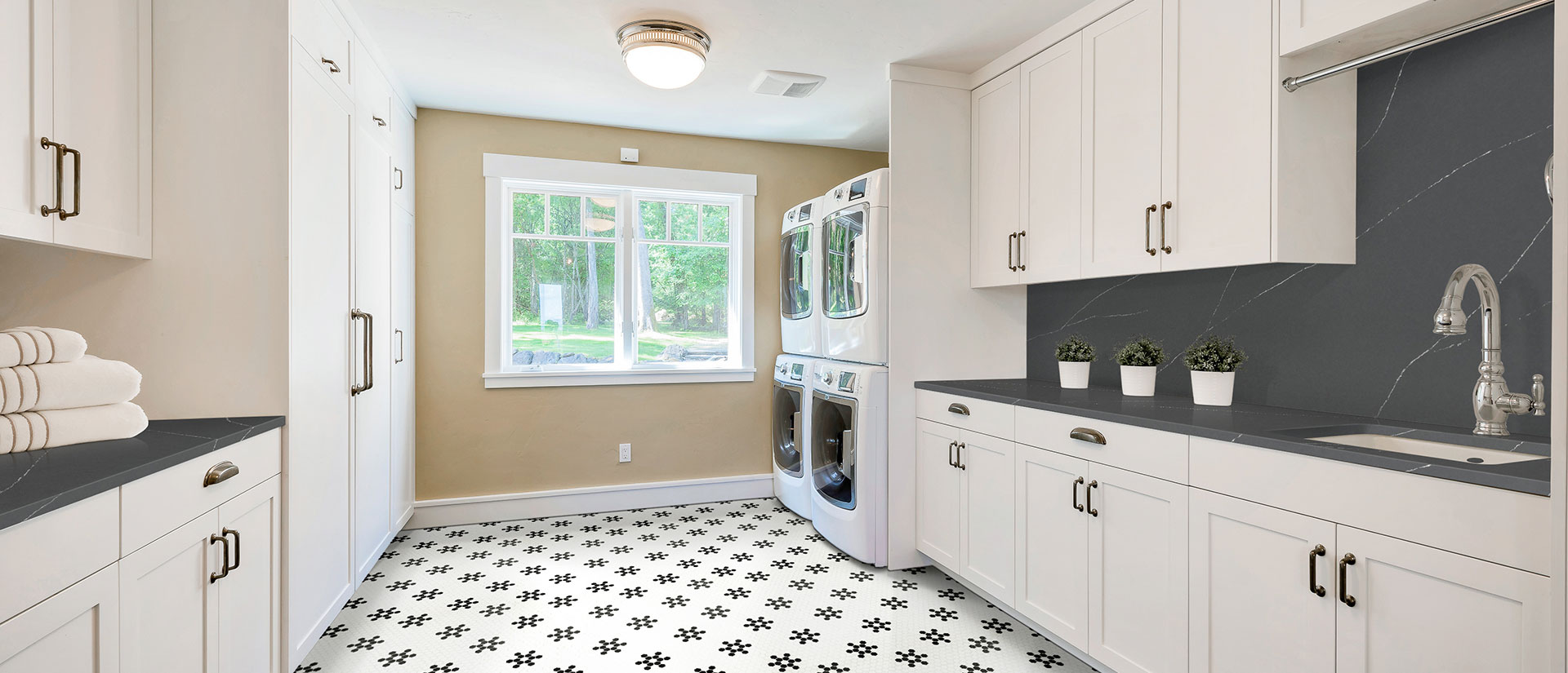 Soapstone Metropolis Quartz countertop installed — view 4