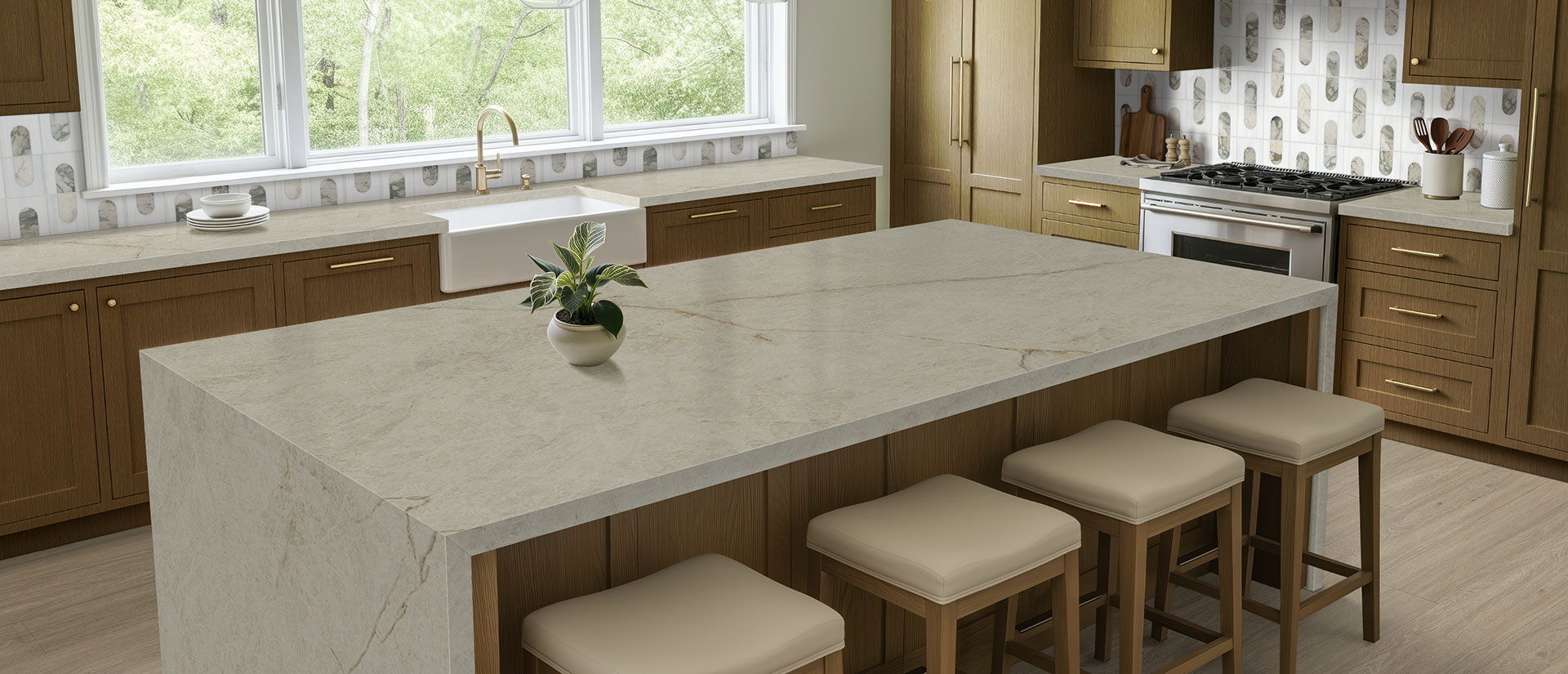 SoliTaj Brushed ™ countertop in a kitchen — view 3