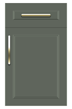 dark green cabinet door