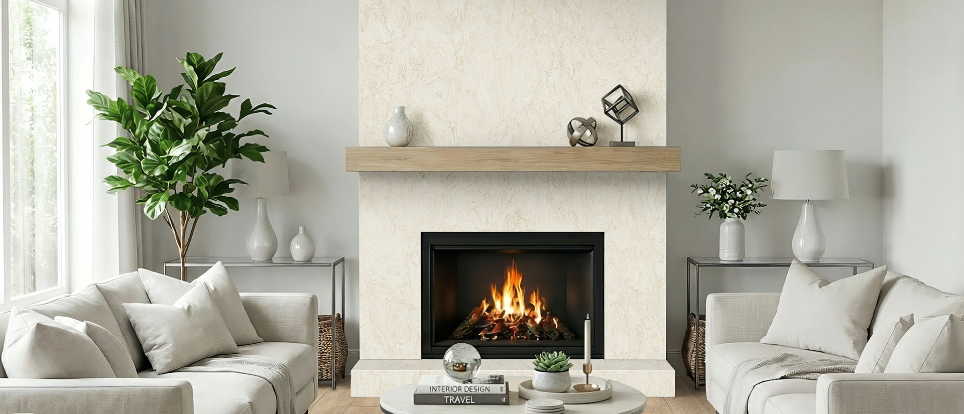 Travataj ™ countertop in a living room