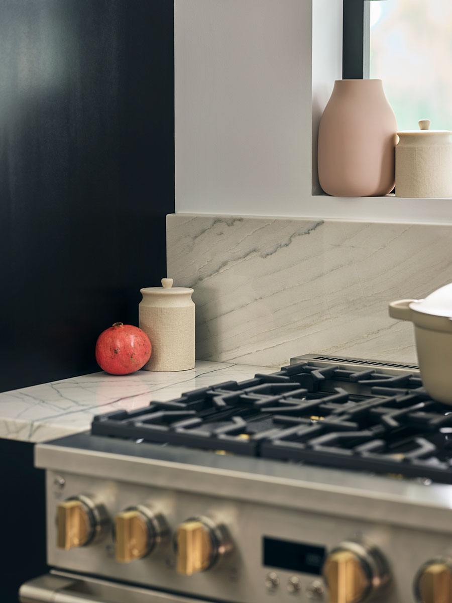 Fantasy Montreal Quartzite countertop installed — view 8