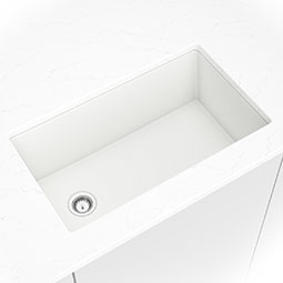 White Quartz Single Bowl 3119 swatch