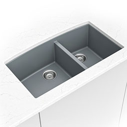 Grey Quartz Double Bowl 60/40-3219 swatch